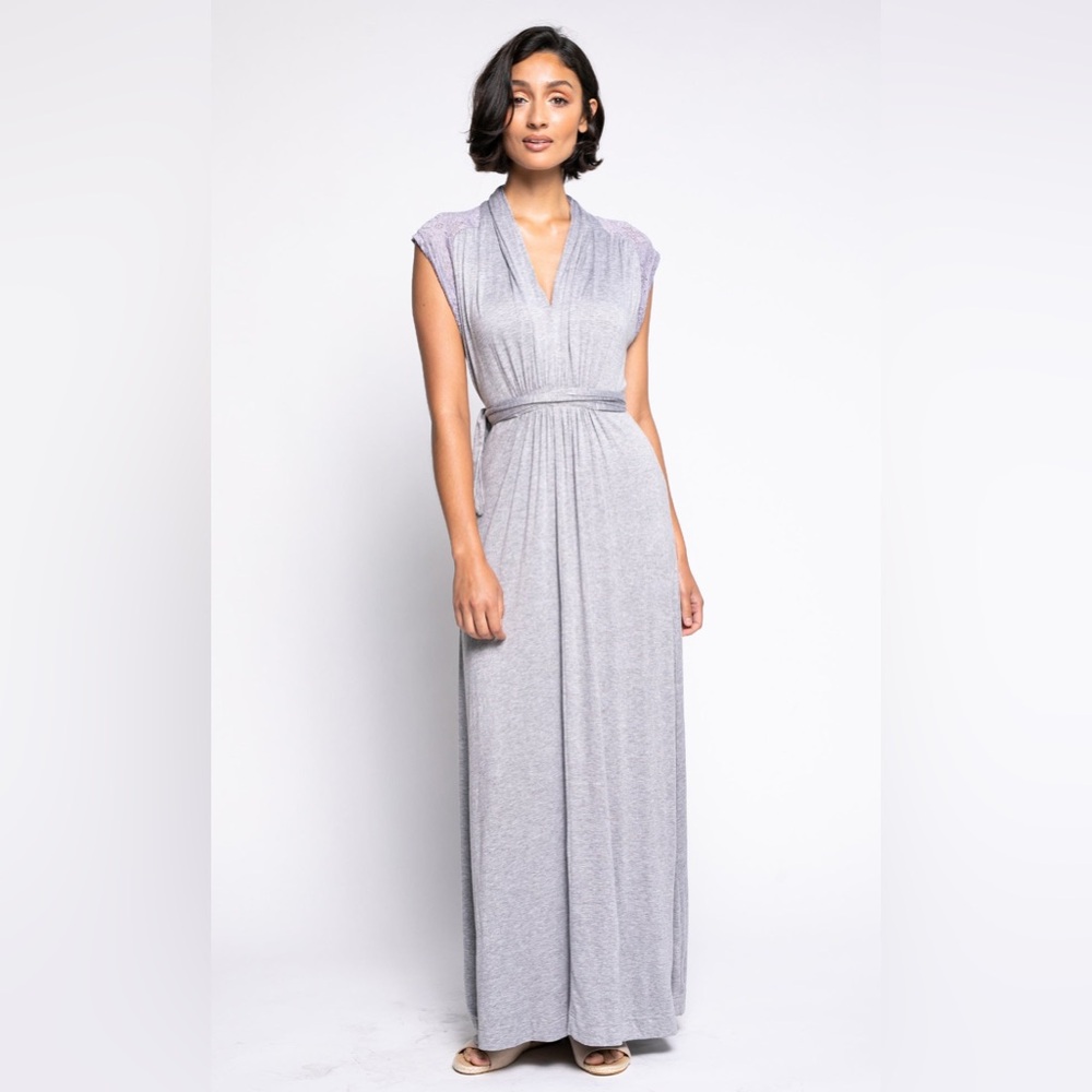 Pink Martini Soft Gray Giannina Maxi Dress